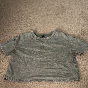 Casual Olive Green Crop Top